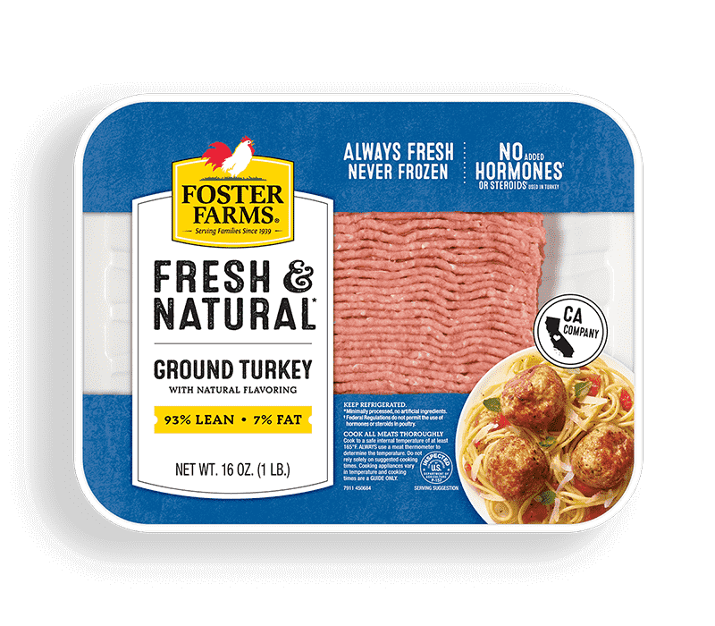 Fresh & Natural Ground Turkey 93% Lean - 16 oz.