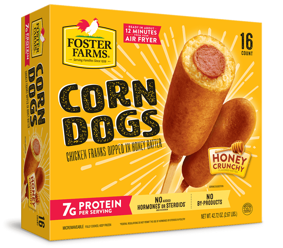 Corn Dogs Honey Crunchy 16 ct