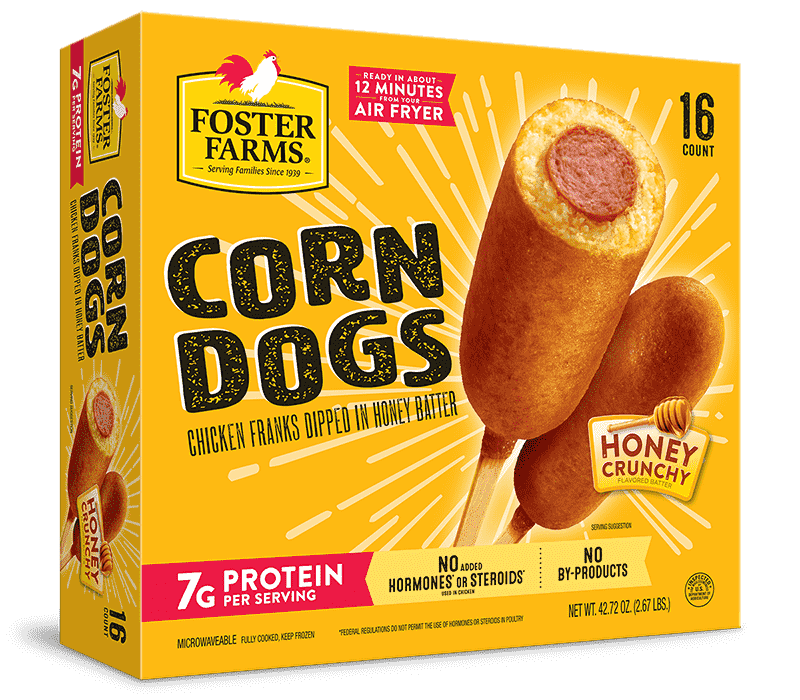 Corn Dogs Honey Crunchy 16 ct - Products - Foster Farms