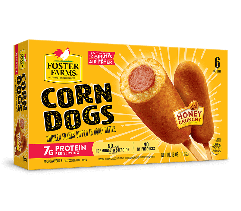 Corn Dogs Honey Crunchy 16 ct - Products - Foster Farms