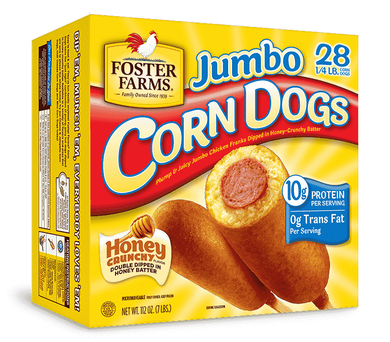 Jumbo Corn Dogs Honey Crunchy 28 ct