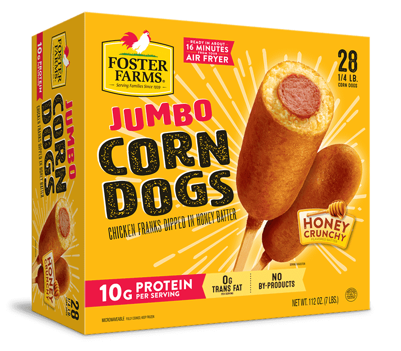 Jumbo Corn Dogs Honey Crunchy 28 ct - Products - Foster Farms