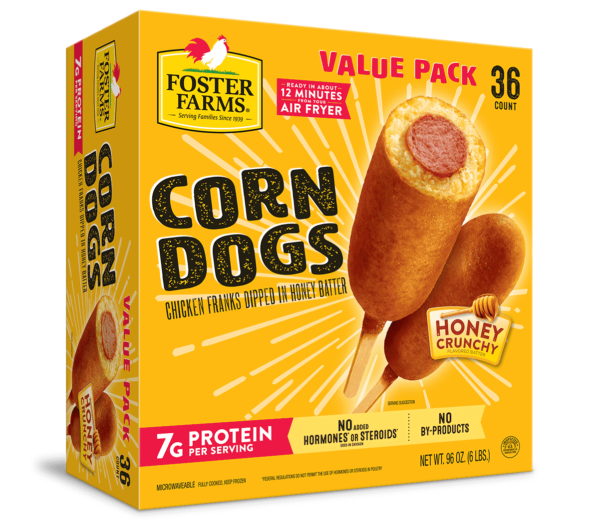 Corn Dogs Honey Crunchy 36 ct