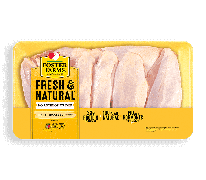 Fresh & Natural Half Chicken Breasts Value Pack