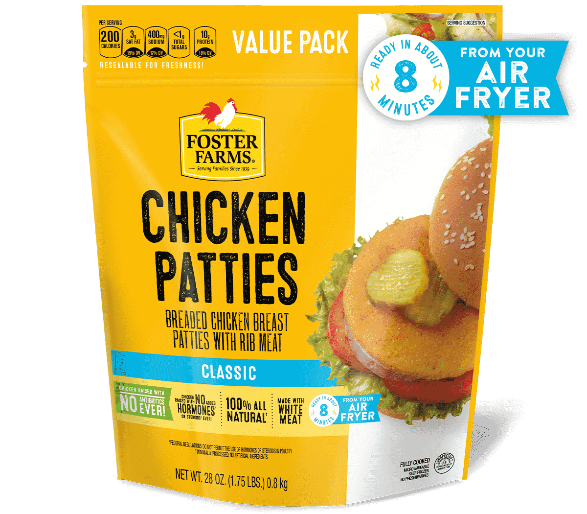 Classic Chicken Patties - 28 oz.