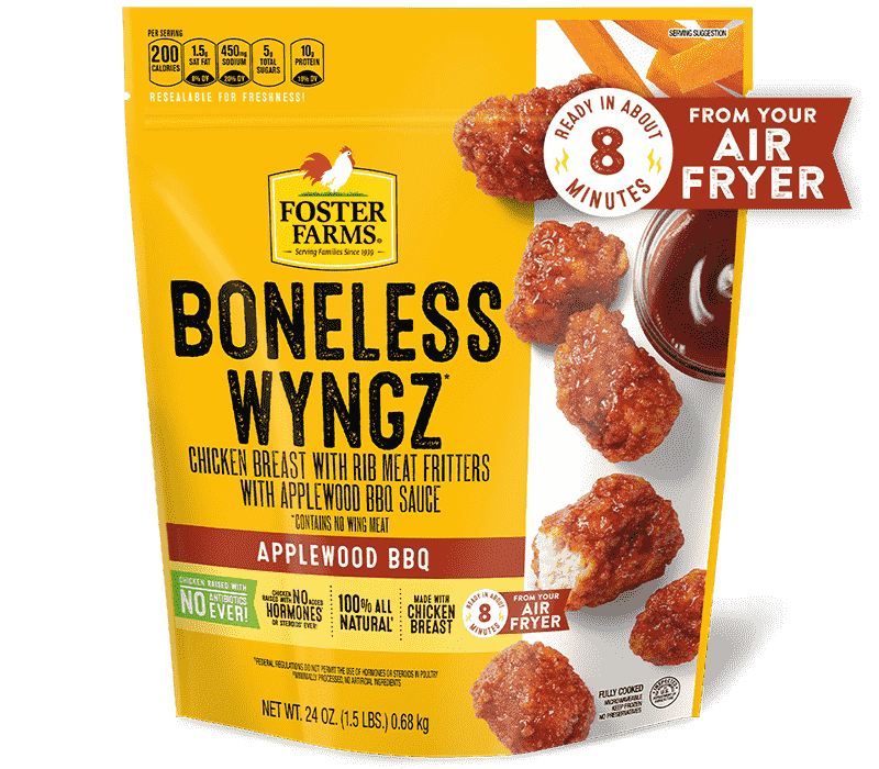 Applewood BBQ Boneless Chicken Wyngz - 24 oz.