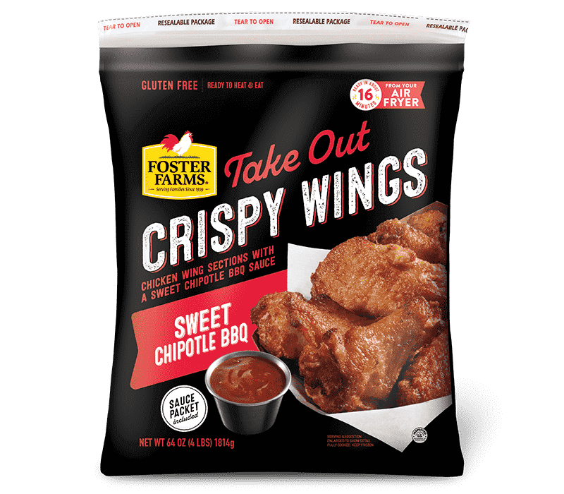 Sweet Chipotle BBQ Take Out Crispy Wings - 64 oz.