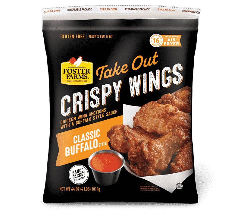 Classic Buffalo Take Out Crispy Wings - 64 oz.