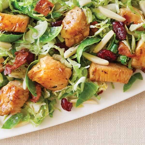 Chicken, Wine Brussel Sprout Salad