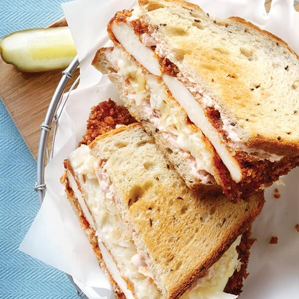 Rubbed Chicken Reuben Sandwiches